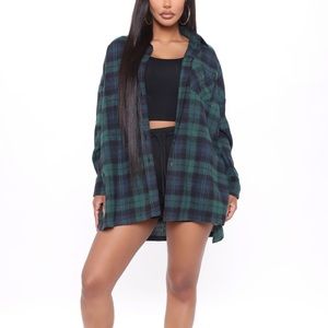 Plaid cardigan